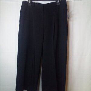 Liz Claiborne Cropped Pants Women 12P 12 Petite Classic Career Black